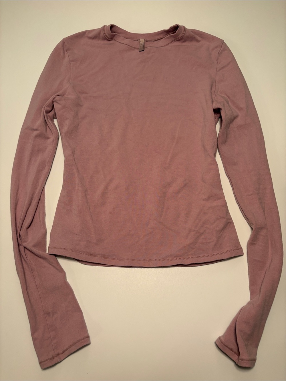 SKIMS Long Sleeve Crewneck Top - Mauve